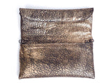 Bronze Leather Clutch