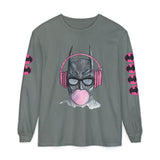 Batman Headphones Bubblegum Long Sleeve Tee