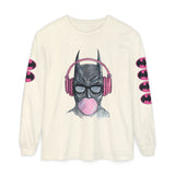 Batman Headphones Bubblegum Long Sleeve Tee