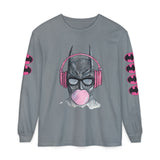 Batman Headphones Bubblegum Long Sleeve Tee