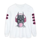 Batman Headphones Bubblegum Long Sleeve Tee