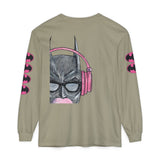 Batman Headphones Bubblegum Long Sleeve Tee