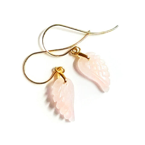 Silver Earrings with Rose Quartz